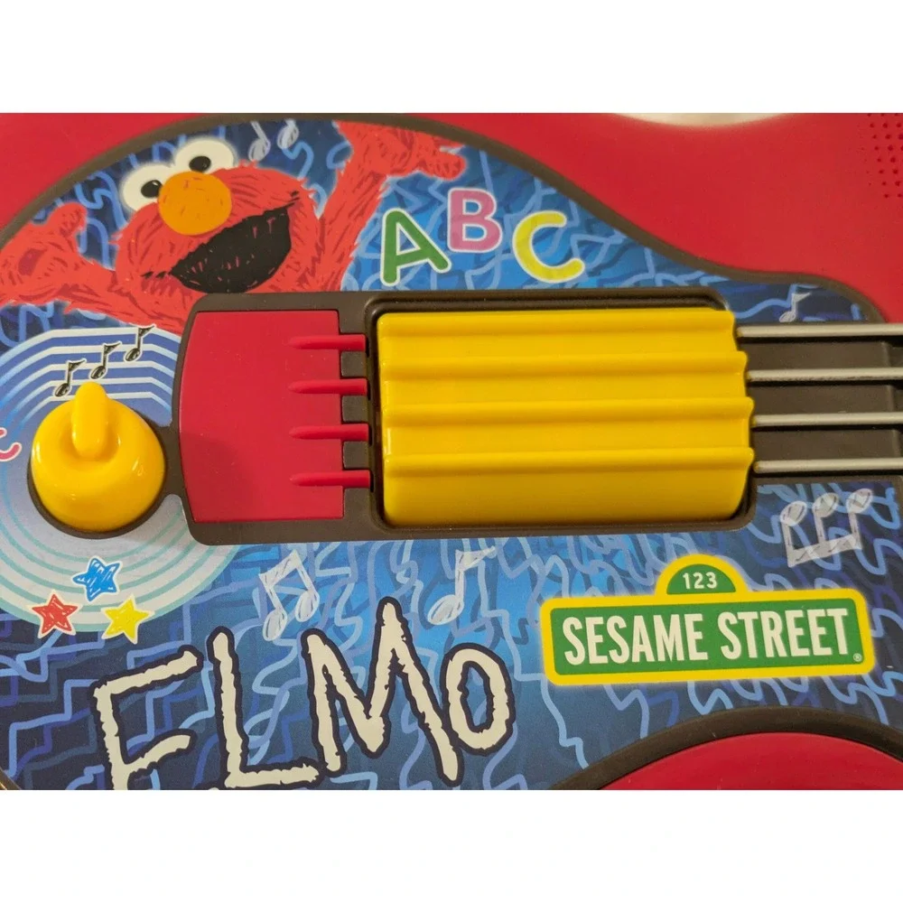 Sesame Street Elmo Rockin Guitar‎ Musical Toy Red Light Up Sounds ABCs